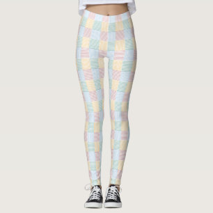 Trendy roze roze roze groen geel leggings