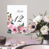 Trendy Roze Roze Watercolor Tafelkaart Kaart