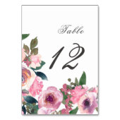 Trendy Roze Roze Watercolor Tafelkaart Kaart (Voorkant)