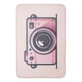 Trendy roze snapshot camera fotografie badmat (Voorkant Verticaal)