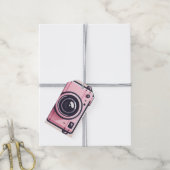 Trendy roze snapshot camera fotografie cadeaulabel (Met Touw)