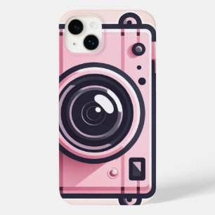 Trendy roze snapshot camera fotografie Case-Mate iPhone 14 plus hoesje