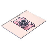 Trendy roze snapshot camera fotografie notitieboek (Linkerzijde)
