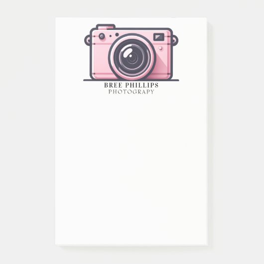 Trendy roze snapshot camera fotografie post-it® notes (Voorkant)