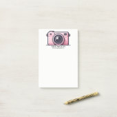 Trendy Roze Snapshot Shoot Camera Fotografie  Post-it® Notes (Op bureau)