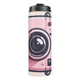 Trendy Roze Snapshot Shoot Camera Fotografie Thermosbeker