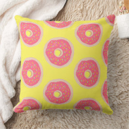 Trendy Roze Spikkels Donuts Patroon Pretfeestje Kussen