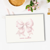 Trendy roze strik met naam en monogram op bestelli post-it® notes