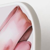 Trendy Roze Strik Met Naam Initiaal Monogram Pickleball Paddle (Links Detail)