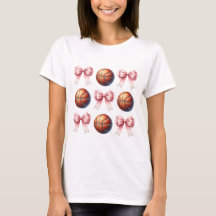 Trendy Roze Strikjes en Basketbalballen Ontwerp