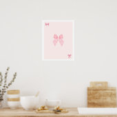 Trendy Roze Strikken Muur Kunst Set , Preppy Poste Poster (Keuken)