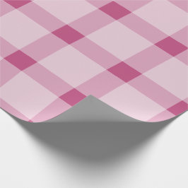 Trendy Roze Vakantie Plaid Kerstmis Cadeaupapier
