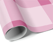 Trendy Roze Vakantie Plaid Kerstmis Cadeaupapier (Rol Hoek)