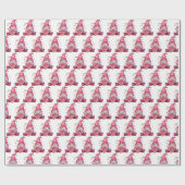 Trendy Roze Valentijnsdag Wrapping Paper Cadeaupapier (Vlak)