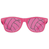 Trendy roze volleybal zonnebril (Voorkant)