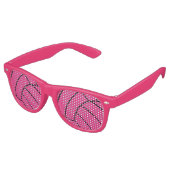 Trendy roze volleybal zonnebril (Gekanteld)