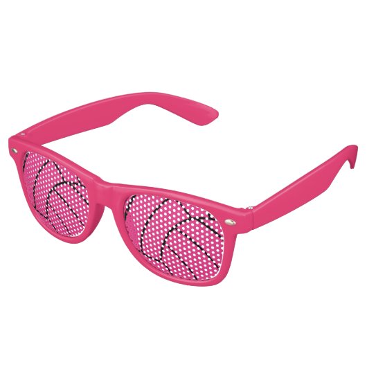Trendy roze volleybal zonnebril (Gekanteld)