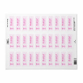Trendy Roze Vuile Dertig 30e Verjaardag Etiket (Full Sheet)