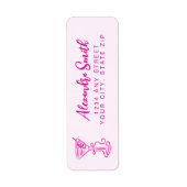 Trendy Roze Vuile Dertig 30e Verjaardag Etiket (Voorkant)