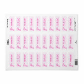 Trendy Roze Vuile Dertig 30e Verjaardag Etiket (Full Sheet)