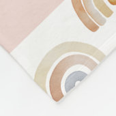 Trendy Roze Waterverf Rainbow Fleece Deken (Hoek)