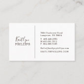 Trendy Roze Wildflower Bloempatroon Visitekaartje (Achterkant)