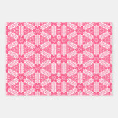 Trendy Roze Wit Vormen Geometrische Patroon Inpakpapier Vel (Voorkant 3)