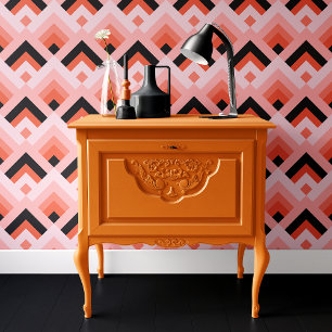Trendy Roze & Zwarte Geometrische Halloween Behang