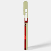 Trendy Ruby Red Floral Hibiscus Gothic Flowers Case-Mate iPhone Case (Achterkant / Links)