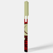 Trendy Ruby Red Floral Hibiscus Gothic Flowers Case-Mate iPhone Case (Achterkant / Rechts)