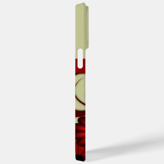 Trendy Ruby Red Floral Hibiscus Gothic Flowers Case-Mate iPhone Case (Achterkant / Rechts)