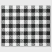 Trendy Rustic Black en White Buffalo Plays Cadeaupapier (Vlak)