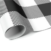 Trendy Rustic Black en White Buffalo Plays Cadeaupapier (Rol Hoek)