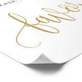 Trendy Rustic blush roze florale goudpleister Poster (Hoek)