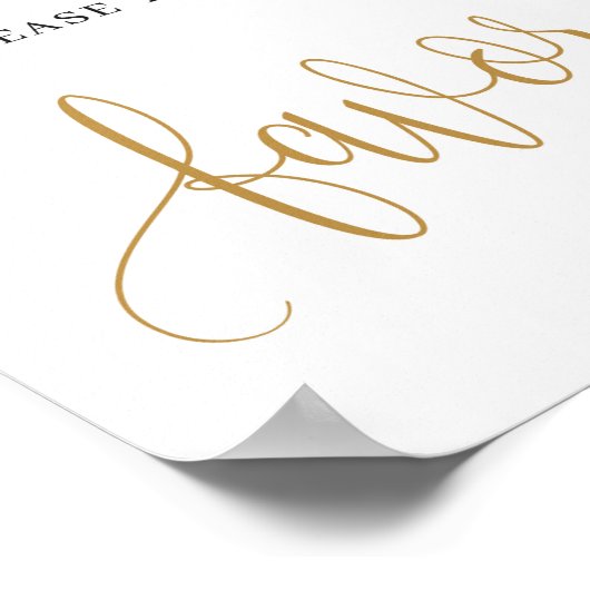 Trendy Rustic blush roze florale goudpleister Poster (Hoek)