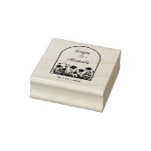 Trendy Rustic Chic Wildflowers Window Arch Wedding Rubberstempel (Stempel)