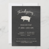 Trendy Rustic Friendsgiving | Thanksgiving diner Kaart (Voorkant)