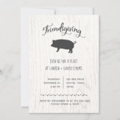 Trendy Rustic Friendsgiving | Thanksgiving Kaart (Voorkant)