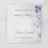 Trendy Rustic paars dusty blue mauve flower Plac Plaatskaartje (Buitenkant ongevouwen)