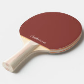 Trendy Rustic Rode-Bruine Aangepaste Ping Pong Pad Tafeltennisbatje (Voorkant Gekanteld)