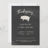 Trendy Rustic Thanksgiving Dinner Kaart (Voorkant)