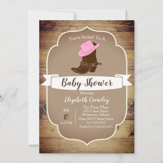 Trendy Rustic Westerne Cowgirl Boots Kaart (Voorkant)