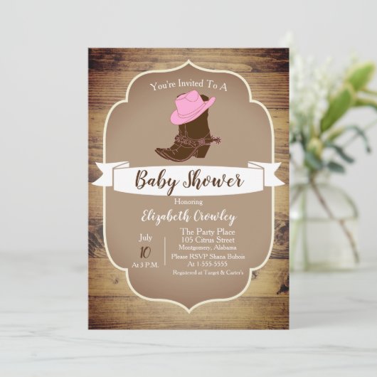 Trendy Rustic Westerne Cowgirl Boots Kaart (Staand voorkant)