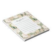 Trendy Rustic White Floral over Kraft | Te doen Notitieblok (Schuin)