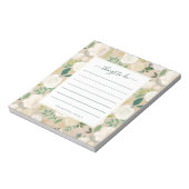 Trendy Rustic White Floral over Kraft | Te doen Notitieblok (Linkerzijde)