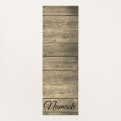 Trendy rustiek hout Namaste gepersonaliseerd Yogamat (Achterkant)