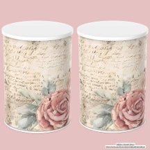 Trendy rustieke  bloemen en letters Decoupage