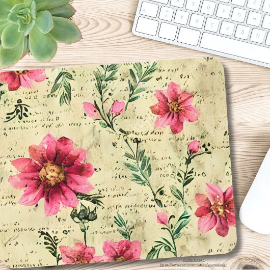  trendy rustieke  bloemen muismat