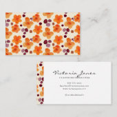 Trendy Rustieke Bloemen Patroon Custom Visitekaartje (Voorkant / Achterkant)