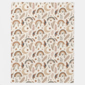 Trendy rustieke Boho regenboog Subtiele pasteltint Fleece Deken (Voorkant)